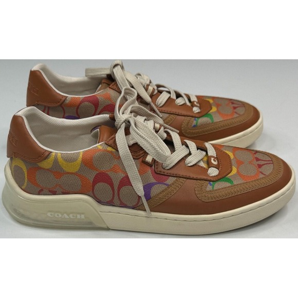 Coach Men's City Sole Court Sneaker Pride Rainbow Signature Size 8.5 D - Picture 5 of 16